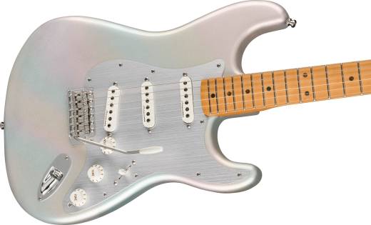 H.E.R. Stratocaster, Maple Fingerboard - Chrome Glow