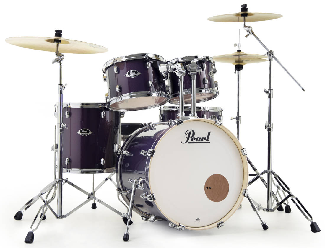 Export EXX 5-Piece Complete Drum Kit (22,10,12,16,SD) with Cymbals and Hardware - Purple Nebula