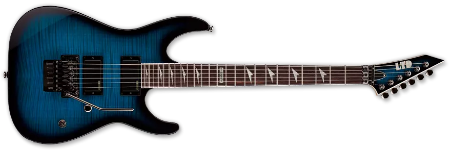 LTD M-Series Floyd Rose Electric Guitar - See Through Blue Sunburst