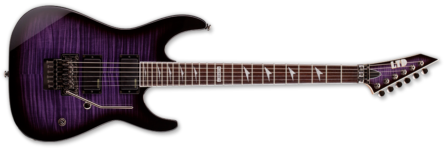 LTD M-Series Floyd Rose Electric Guitar - See Through Purple Sunburst