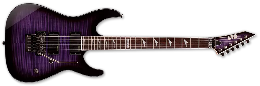 LTD M-Series Floyd Rose Electric Guitar - See Through Purple Sunburst