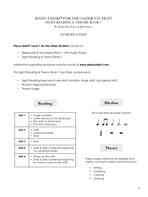 Sight Reading & Theory for the Older Student Level 1 - Fisher/Knerr - Piano - Book
