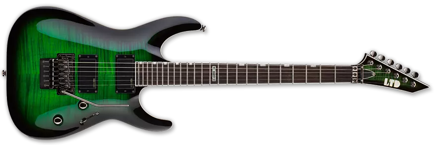 LTD MH-Series Floyd Rose Electric Guitar - See Through Green Sunburst