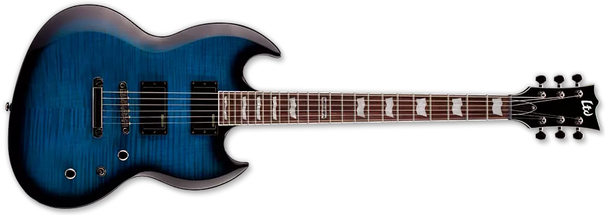 LTD Viper Series Electric Guitar - See Through Blue Sunburst