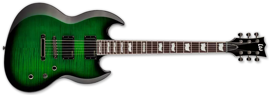 LTD Viper Series Electric Guitar - See Through Green Sunburst