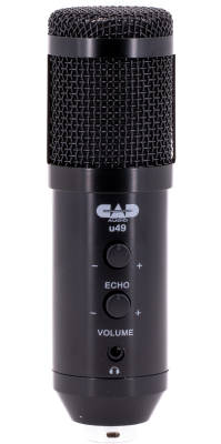 CAD Audio - u49 USB Side-Address Studio Microphone with Headphone Monitor and Echo