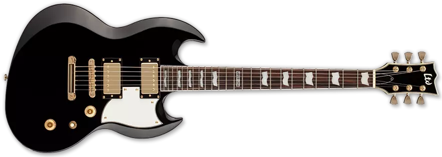 LTD Viper Series Electric Guitar w/Gold Hardware - Black