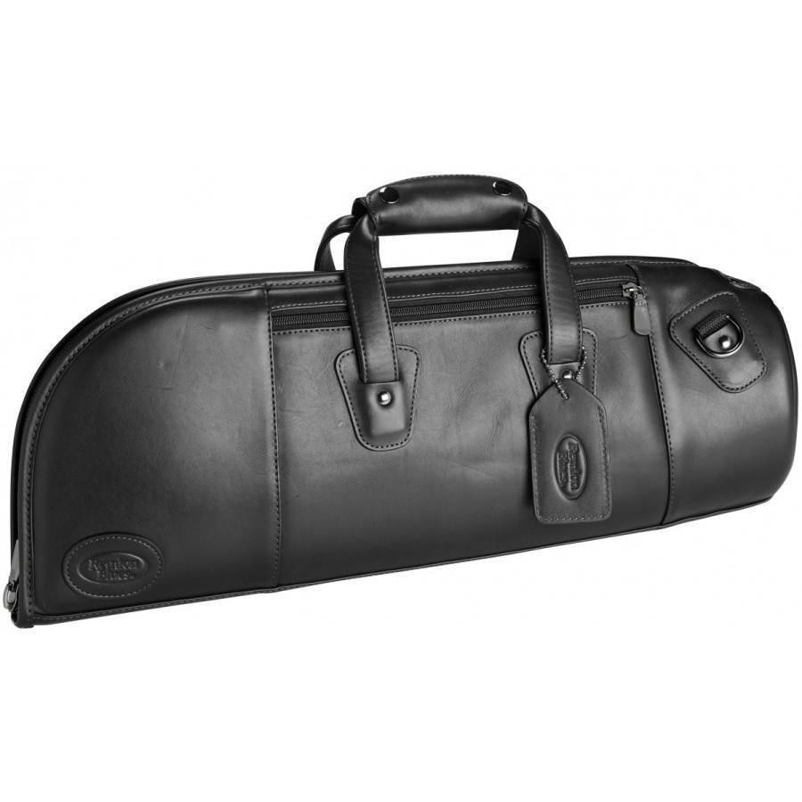 Leather Trumpet Bag - Black