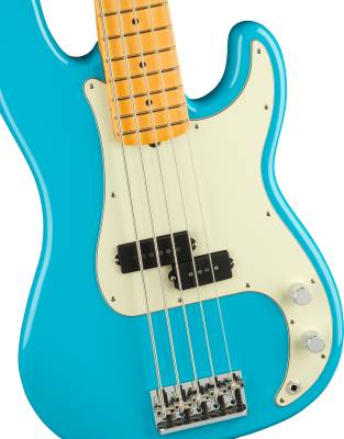 American Professional II Precision Bass V, Maple Fingerboard - Miami Blue