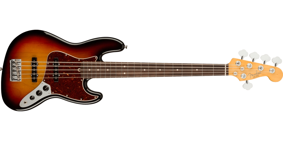 American Professional II Jazz Bass V, Rosewood Fingerboard - 3-Tone Sunburst