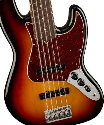 American Professional II Jazz Bass V, Rosewood Fingerboard - 3-Tone Sunburst