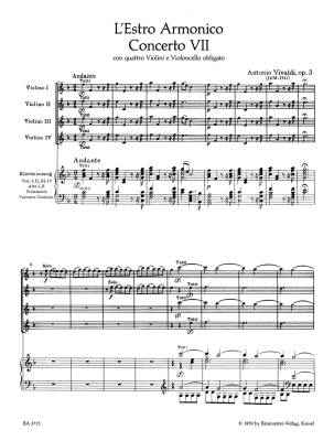 Concerto VII in F major from \'\'L\'Estro armonico\'\' op. 3 - Vivaldi/Upmeyer/Vogt - Violin Quartet/Piano Reduction