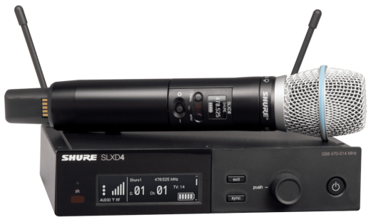 Shure - SLXD24/B87A Handheld Wireless System with Beta 87A Capsule - J52