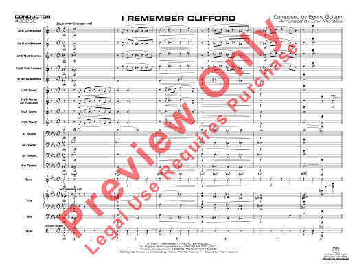 I Remember Clifford - Golson/Morales - Jazz Ensemble - Gr. 3.5