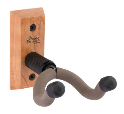 Wall Mount Guitar Hanger for Acoustics and Electrics - Cherry