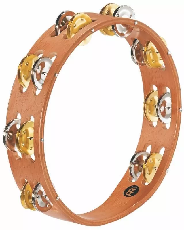 Recording-Combo Wood Tambourine - Dual-Alloy Jingles