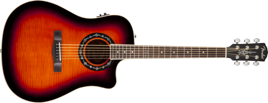Fender T-Bucket 300CE Acoustic/Electric - Flame Maple/3 Tone Sunburst