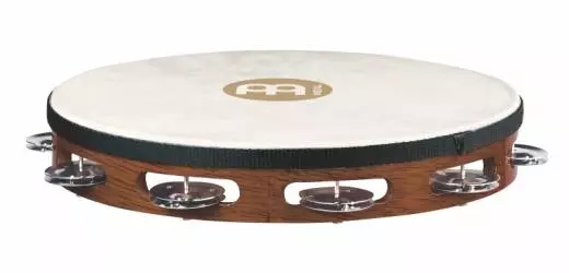 Meinl - Traditional Goat-Skin Wood Tambourine - Steel Jingles