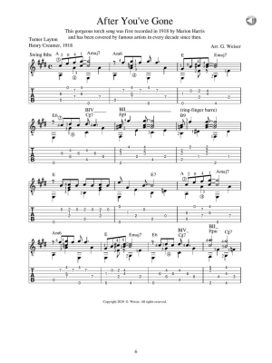 Tin Pan Alley Favorites for Fingerstyle Guitar - Weiser - Guitar TAB - Book/Audio Online