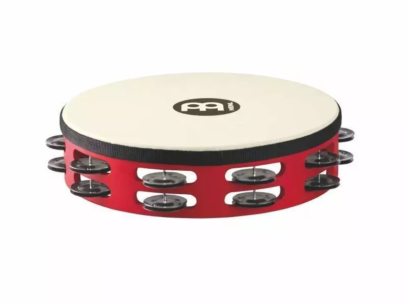 Touring Synthetic Head Wood Tambourine - Steel Jingles