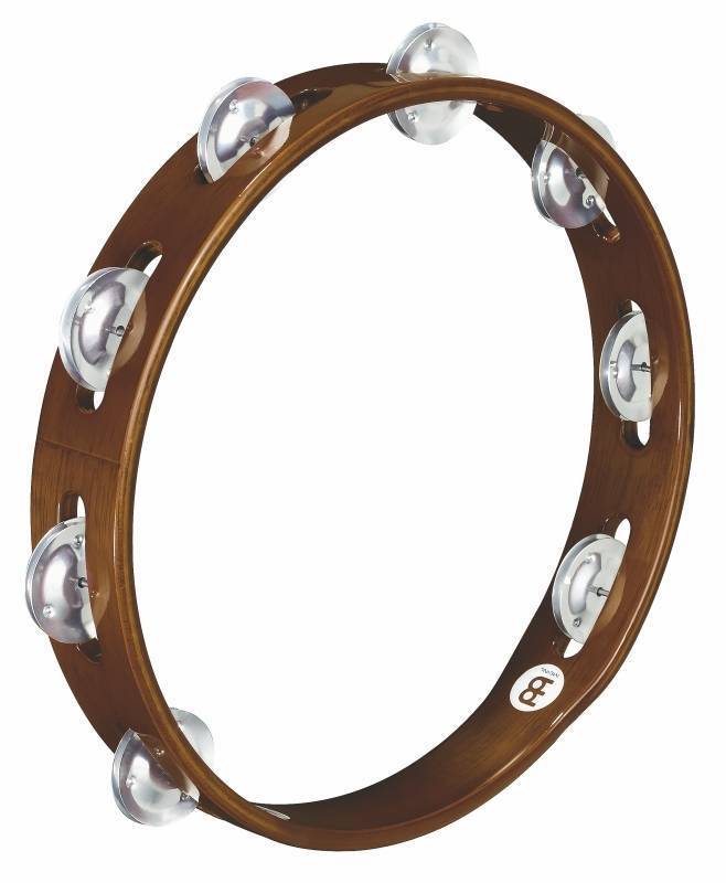 Traditional Wood Tambourine - Aluminum Jingles