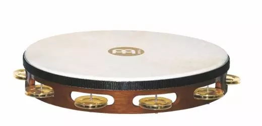 Meinl - Traditional Goat-Skin Wood Tambourine - Brass Jingles