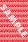 Wrapping Paper: Red & White Holiday Guitar Theme - 3 Sheets (24''x36'')