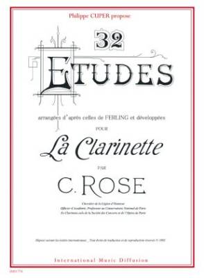 Arpeges International - 32 Studies After Ferling - Rose - Clarinet - Book/CD