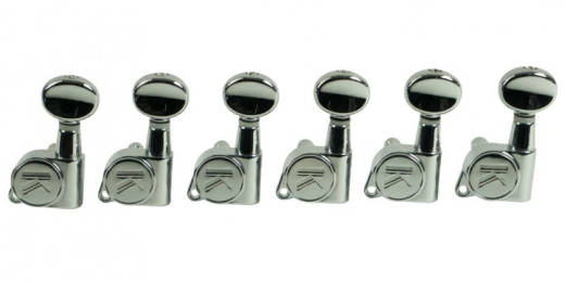 Kluson - 6 in Line Contemporary Diecast Series Tuning Machines, Left Hand  - Chrome