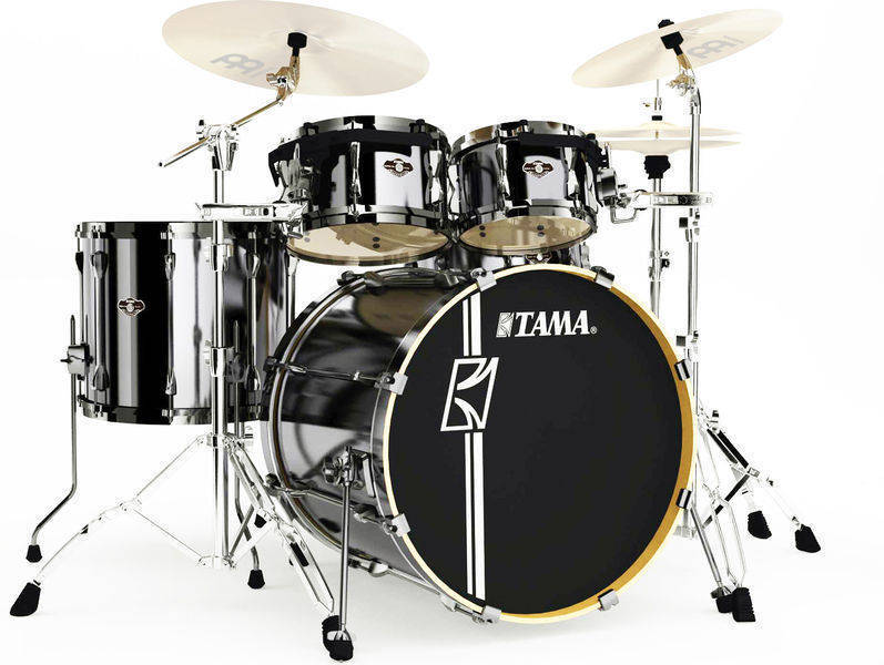 Superstar Hyper-Drive 5 Piece Drum Kit - Titanium Silver Metallic