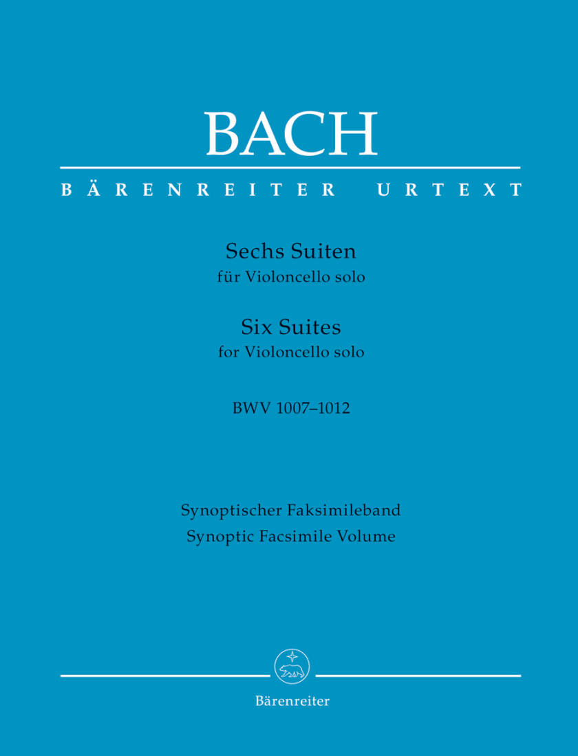 Six Suites for Violoncello solo BWV 1007-1012 (Synoptic Facsimile) - Bach/Talle - Cello - Book