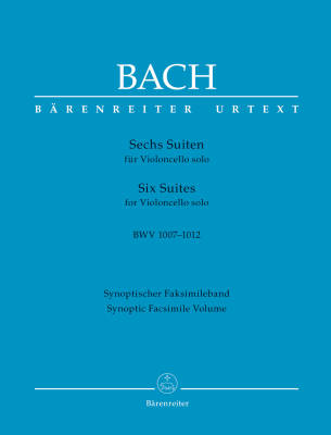Baerenreiter Verlag - Six Suites for Violoncello solo BWV 1007-1012 (Synoptic Facsimile) - Bach/Talle - Cello - Book