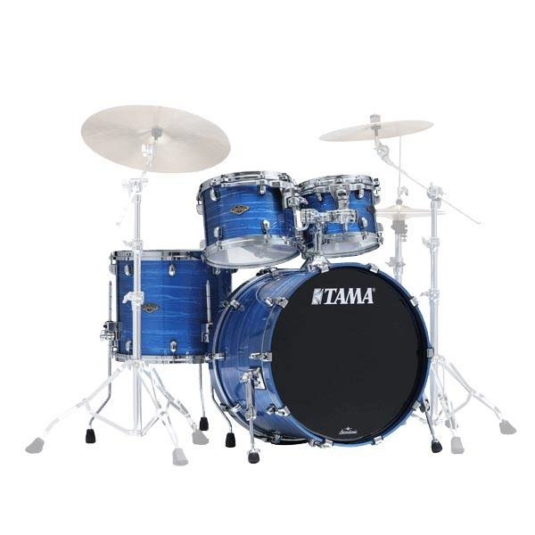 Starclassic Walnut/Birch 4-Piece Shell Pack (22,10,12,16) - Lacquer Ocean Blue Ripple