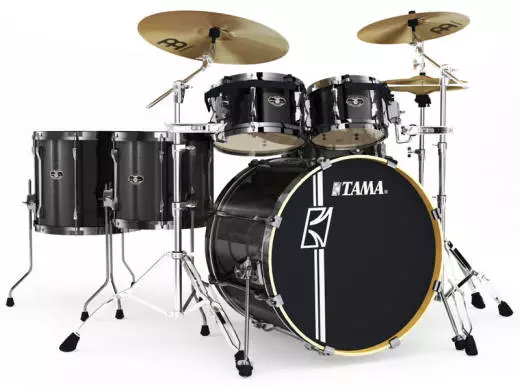 Superstar Hyper-Drive 6 Piece Drum Kit - Brushed Charcoal Black
