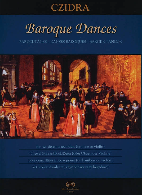 Baroque Dances for two descant recorders (or oboes or violins) - Laszlo - Recorder Duet - Book