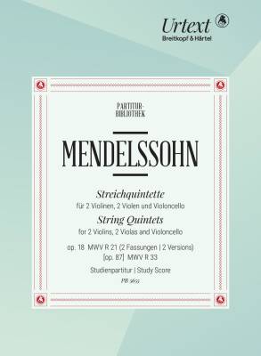 String Quintets Op. 18 MWV R 21, [Op. 87] MWV R 33 - Mendelssohn/Harasim - Study Score