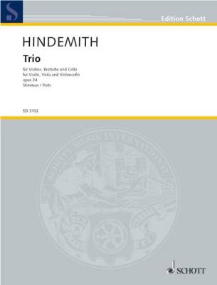 String Trio No. 1, Op. 34 - Hindemith - Parts Set
