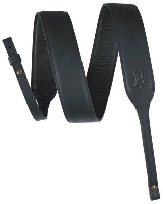 2\'\' Butter Leather Banjo Strap - Black