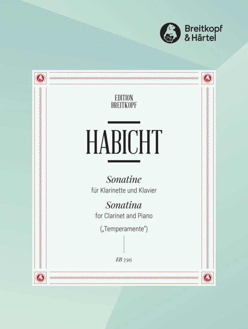 Sonatina \'\'Temperamente\'\' - Habicht - Clarinet/Piano - Sheet Music