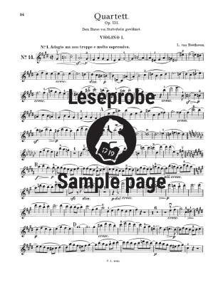 String Quartet Op. 127, Op. 130 and Op. 131 - Beethoven/Rontgen - String Quartet - Parts Set