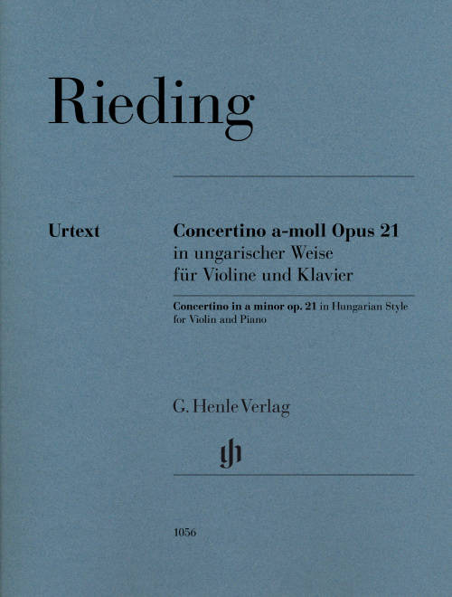 Concertino in  a minor op. 21 in Hungarian Style - Rieding/Oppermann - Violin/Piano - Book