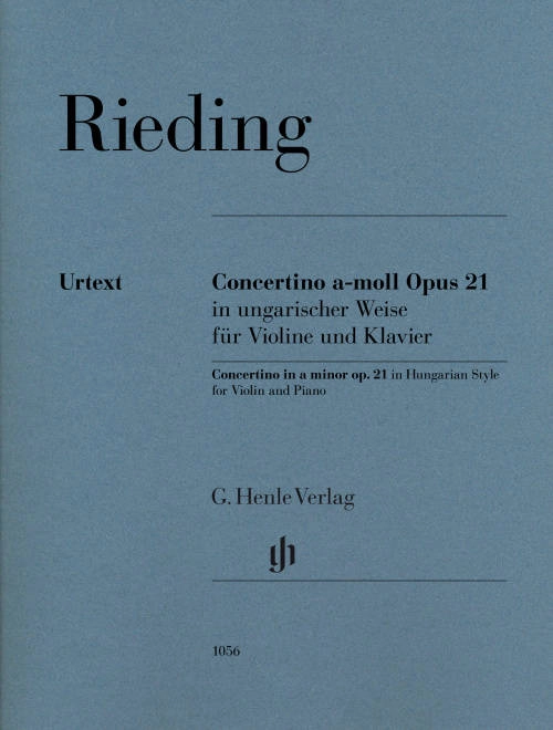 Concertino in  a minor op. 21 in Hungarian Style - Rieding/Oppermann - Violin/Piano - Book