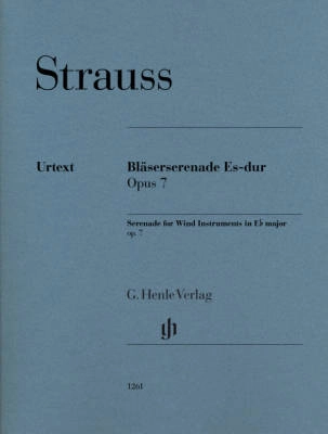 G. Henle Verlag - Serenade for Wind Instruments E flat major op. 7 - Strauss - Gertsch - Parts Set