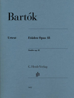 G. Henle Verlag - Studies op. 18 - Bartok/Somfai - Piano - Book