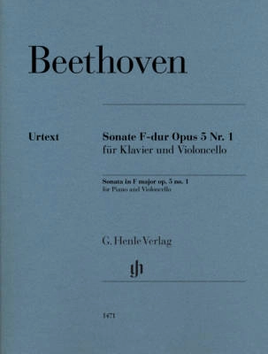 G. Henle Verlag - Sonata in F major op. 5 no. 1 - Beethoven/Dufner - Cello/Piano - Book