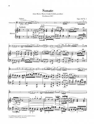 Sonata in C Major op. 102 no. 1 - Beethoven/Dufner - Cello/Piano - Book