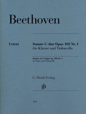 G. Henle Verlag - Sonata in C Major op. 102 no. 1 - Beethoven/Dufner - Cello/Piano - Book