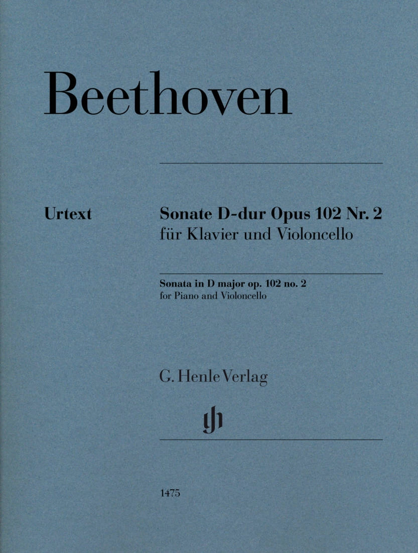 Sonata in D Major op. 102 no. 2 - Beethoven/Dufner - Cello/Piano - Book