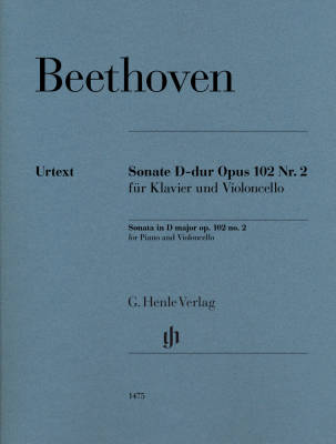 G. Henle Verlag - Sonata in D Major op. 102 no. 2 - Beethoven/Dufner - Cello/Piano - Book