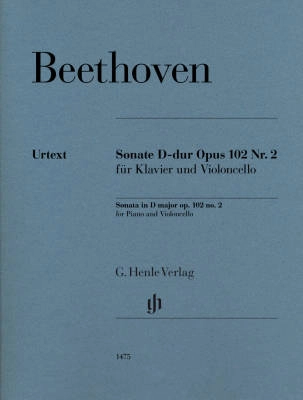 G. Henle Verlag - Sonata in D Major op. 102 no. 2 - Beethoven/Dufner - Cello/Piano - Book